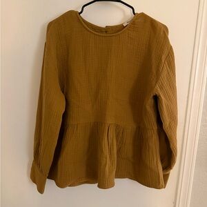 Madewell Tan Textured Top